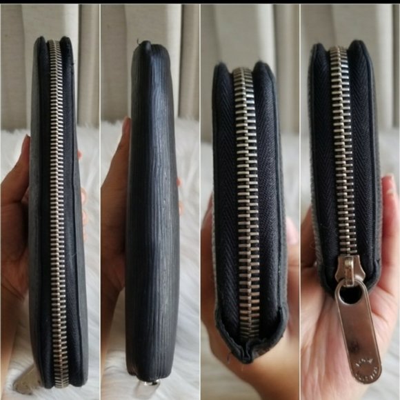 SOLD! Louis Vuitton Black Epi Zip Wallet Organizer - Picture 5 of 7